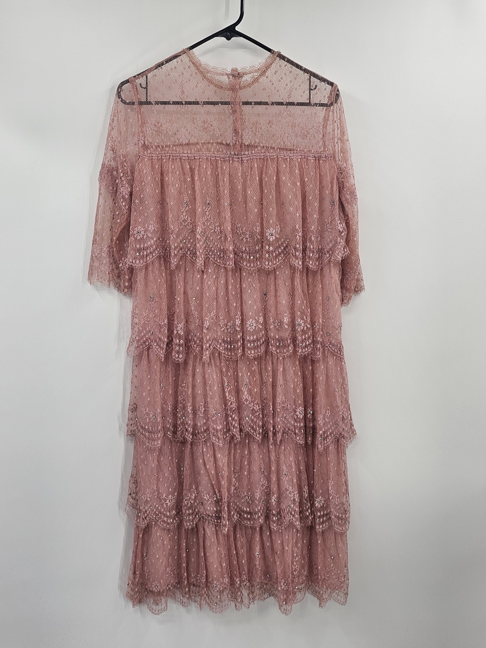 Rina di Montella Vintage Silk Dress Dusty Rose Size 10